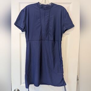 NWT Sailbee Swimdress Women 3XL Lonf Sleeve Coverup Quarter Zip Rush Guard Beach